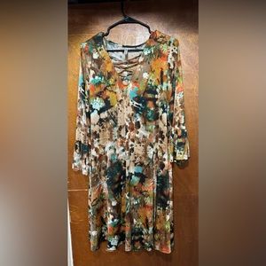 Emerald brand splatter dress